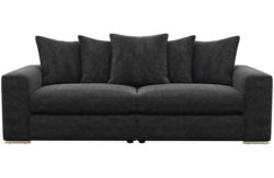 Florentine Extra Large Shimmer Fabric Sofa - Black